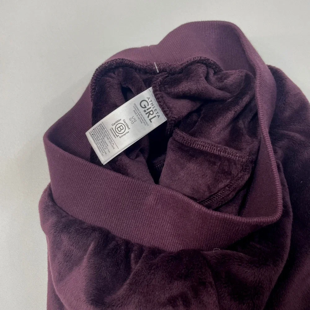 ATHLETA Girl Plum Velvet Skort Tiered Ruffle Mini Skirt Kids Activewear‎